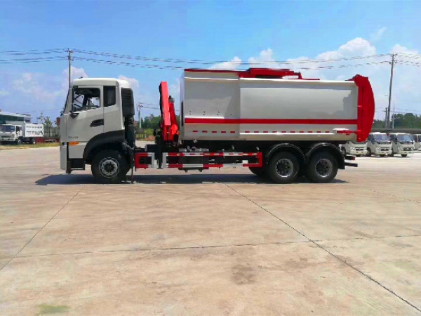 東風(fēng)天龍國(guó)六12方吊裝壓縮式垃圾車(chē)