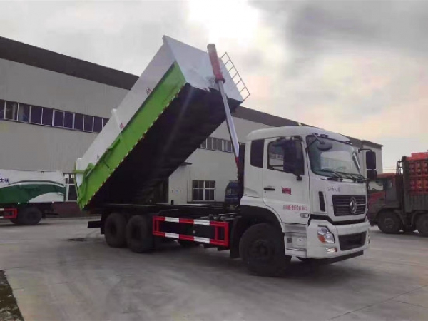 東風(fēng)天龍壓縮式對(duì)接垃圾車(chē)