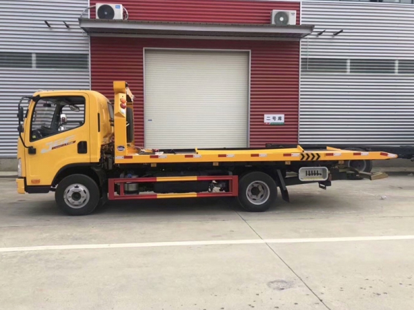 國六解放J6F藍(lán)牌清障車一拖二