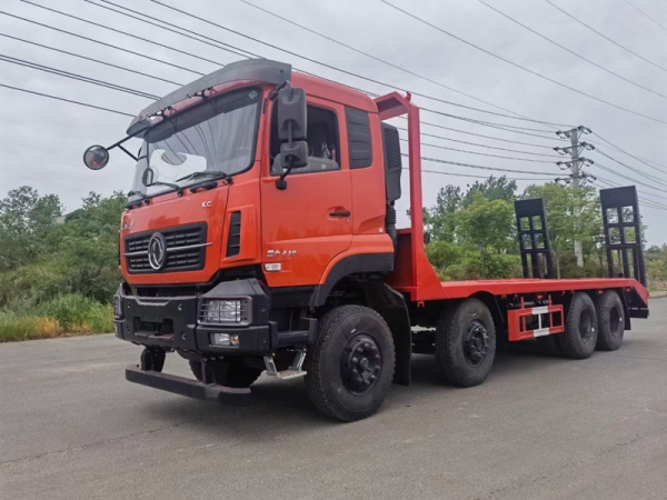 國(guó)六東風(fēng)天龍前四后八平板運(yùn)輸車，挖機(jī)拖車價(jià)格