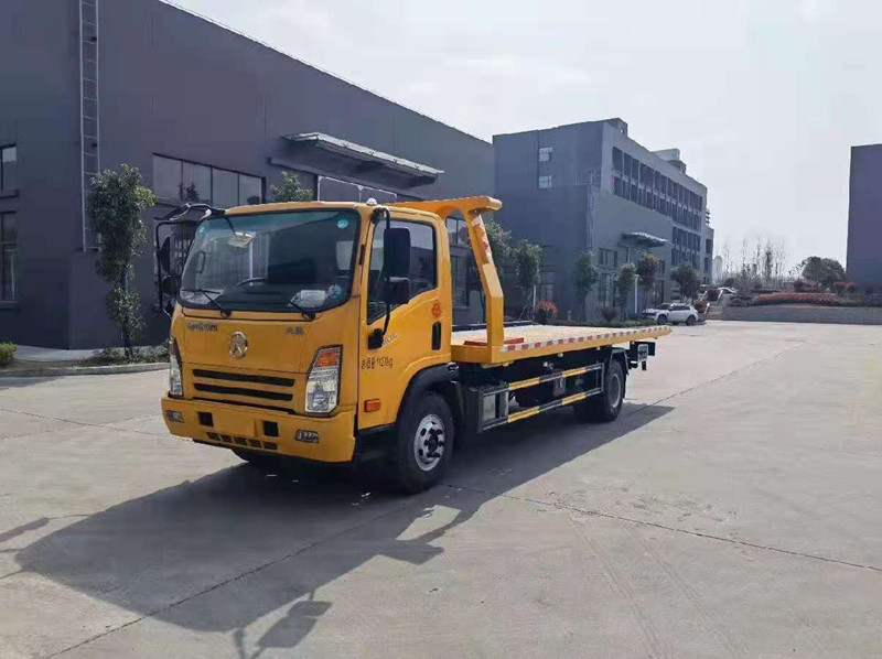 國(guó)六大運(yùn)一拖二平板清障車